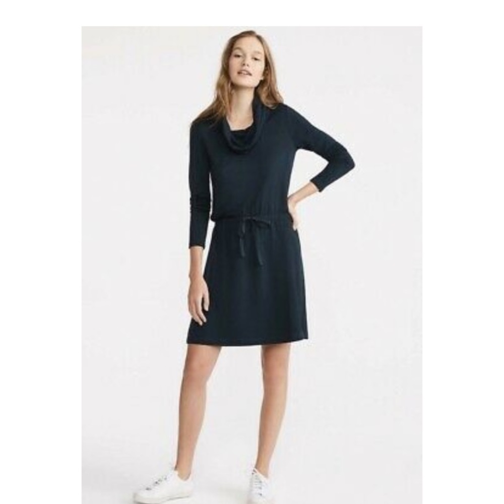 NWT LOFT Lou & Grey Cow Neck Drawstring Dress